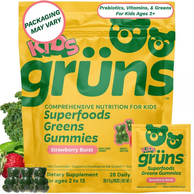 Gruns Adult Greens Gummies  Multivitamin & Prebiotic Fiber, 28 ct